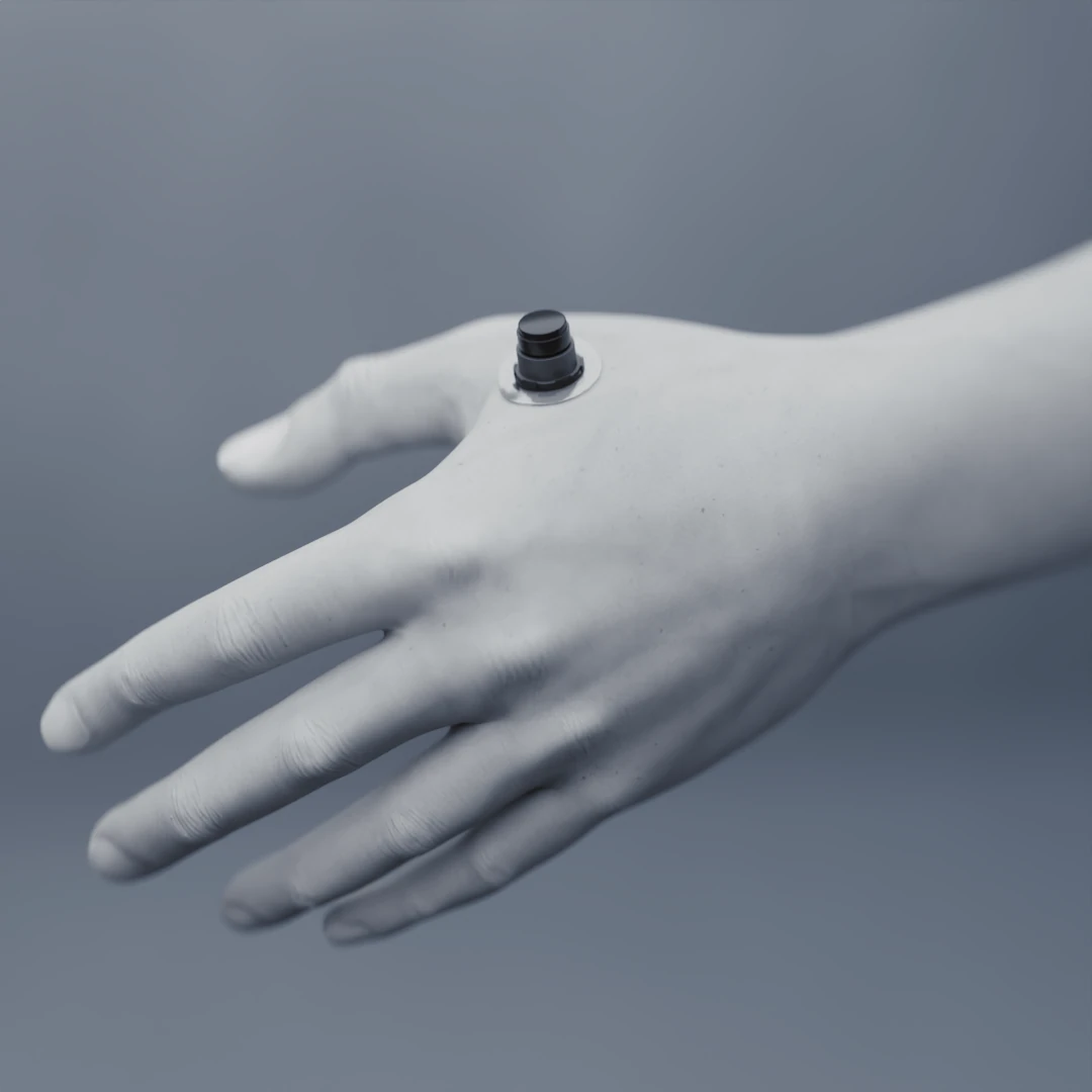 Haptic transducer on hand